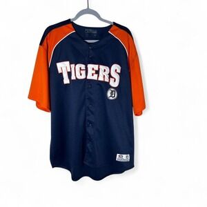 Detroit Tigers Jersey Adult XL Blue/Orange True Fan Genuine MLB BaseBall